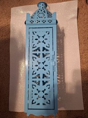 Blue Decorative Metal Lantern - Brand